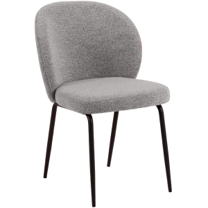 Scandi Světle šedá čalouněná jídelní židle Felicia  - Výška82 cm- Šířka 52 cm