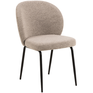 Scandi Tmavě béžová čalouněná jídelní židle Felicia  - Výška82 cm- Šířka 52 cm