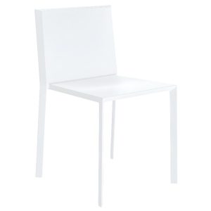 VONDOM Bílá plastová jídelní židle QUARTZ  - Výška79 cm- Šířka 48 cm