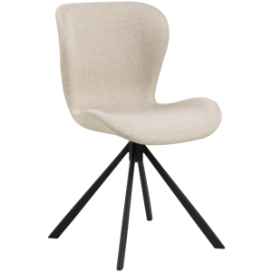 Scandi Tmavě béžová čalouněná jídelní židle Matylda  - Výška81 cm- Šířka 46