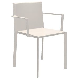 VONDOM Béžová plastová jídelní židle QUARTZ s područkami  - Výška79 cm- Šířka 57 cm