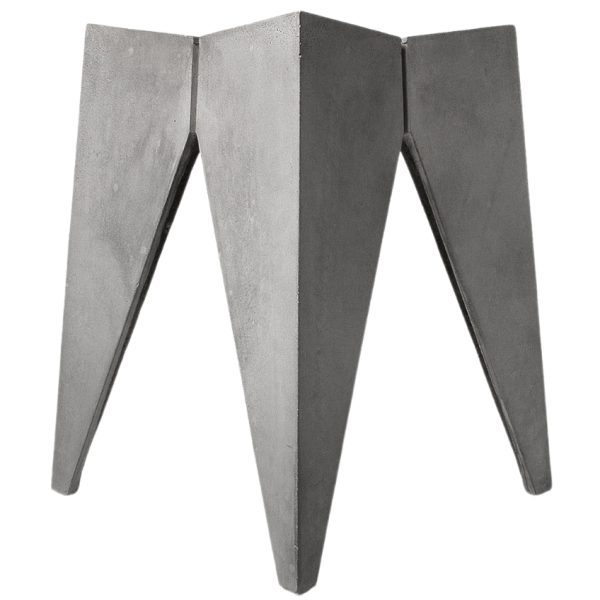 Šedá betonová stolička Lyon Béton Bridge 45 cm  - Výška45 cm- Šířka 35 cm