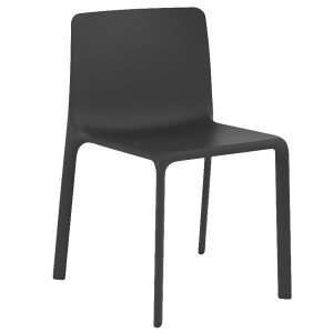 VONDOM Černá plastová jídelní židle KES  - Výška78 cm- Šířka 54 cm