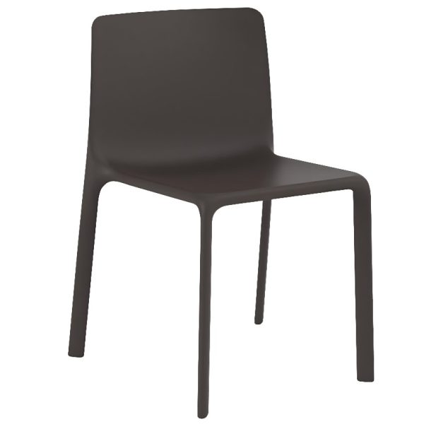 VONDOM Tmavě šedá plastová jídelní židle KES  - Výška78 cm- Šířka 54 cm