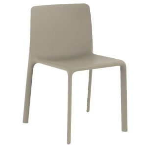 VONDOM Béžová plastová jídelní židle KES  - Výška78 cm- Šířka 54 cm