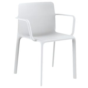 VONDOM Bílá plastová jídelní židle KES s područkami  - Výška78 cm- Šířka 60 cm