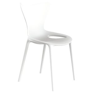 VONDOM Bílá plastová dětská jídelní židle LOVE MINI  - Výška70