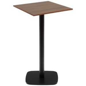 Ořechový barový stůl Kave Home Dina 60 x 60 cm  - Výška98 cm- Šířka 60 cm