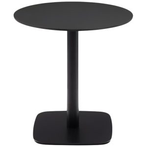 Černý bistro stolek Kave Home Dina 68 cm  - Výška73 cm- Průměr 68 cm