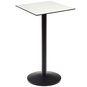 Bílý barový stůl Kave Home Esilda 60 x 60 cm  - Výška97 cm- Šířka 60 cm