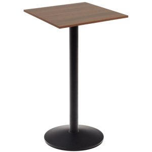 Ořechový barový stůl Kave Home Esilda 60 x 60 cm  - Výška98 cm- Šířka 60 cm