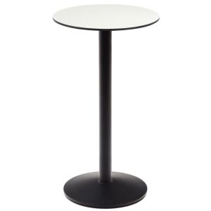 Bílý barový stůl Kave Home Esilda 60 cm  - Výška97 cm- Průměr 60 cm