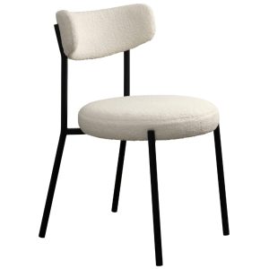 Bílá čalouněná židle Unique Furniture Gimli  - Certifikace FSCAno- Typ látky TEDDY 107