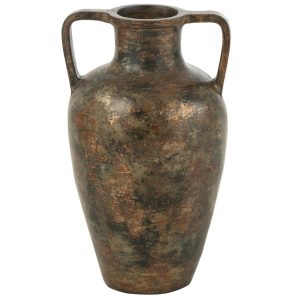 Hnědá keramická váza J-line Dafes 48 cm  - Výška48 cm- Průměr 30 cm