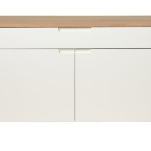 Bílá lakovaná komoda Unique Furniture Amalfi 140 x 44 cm  - Výška76 cm- Šířka 140 cm