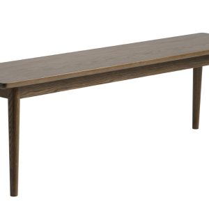 Tmavě hnědá dubová lavice Unique Furniture Barrali 150 cm  - Výška45 cm- Šířka 150 cm