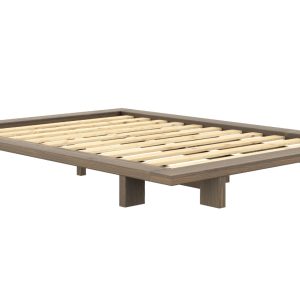 Hnědá dřevěná dvoulůžková postel Karup Design Japan 160 x 200 cm  - Výška20 cm- Šířka 188 cm