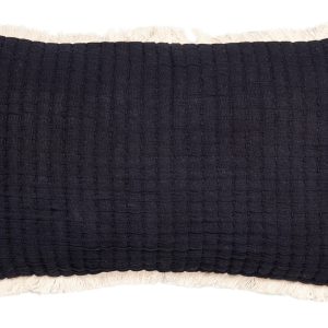 Hoorns Černý bavlněný polštář Blanid 40 x 60 cm  - Výška40 cm- Šířka 60 cm