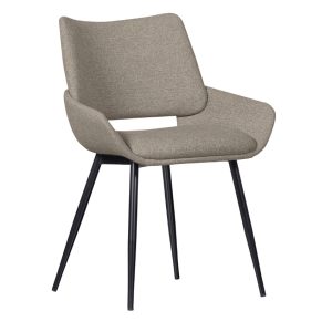 Hoorns Šedá čalouněná jídelní židle Upton  - Výška83 cm- Šířka 58 cm