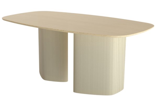 Dřevěný jídelní stůl RAGABA LEUKO 180 x 100 cm  - Výška75 cm- Šířka 180 cm