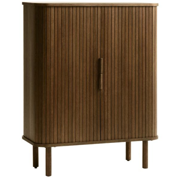 Hnědá dubová komoda Unique Furniture Cavo 113 x 90 cm  - Výška113 cm- Šířka 90 cm