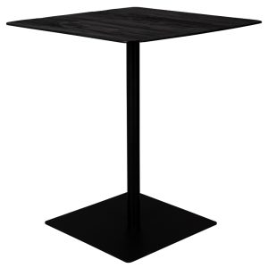 Černý dřevěný bistro stolek DUTCHBONE BRAZA SQUARE 70 x 70 cm  - Výška93 cm- Šířka 70 cm