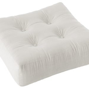 Bílý sedací polštář Karup Design More 70 x 70 cm  - Výška22 cm- Šířka 70 cm