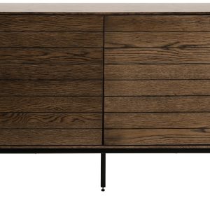 Tmavě hnědá dubová komoda Unique Furniture Modica 120 x 45 cm  - Výška78 cm- Šířka 120 cm