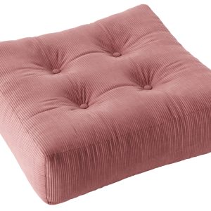 Růžový manšestrový sedací polštář Karup Design More 70 x 70 cm  - Výška22 cm- Šířka 70 cm