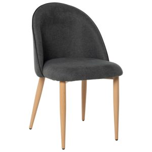 Tmavě šedá čalouněná jídelní židle Somcasa Ariella  - Výška83 cm- Šířka 51 cm