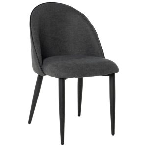 Tmavě šedá čalouněná jídelní židle Somcasa Sloane  - Výška83 cm- Šířka 51 cm