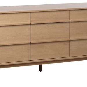 Dubová komoda Unique Furniture Ponza 140 x 43 cm  - Výška75 cm- Šířka 140 cm