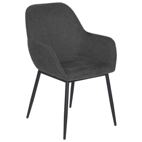 Tmavě šedá čalouněná jídelní židle Somcasa Isabella  - Výška84 cm- Šířka 58