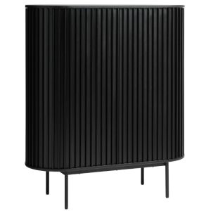 Černá dubová komoda Unique Furniture Siena 110 x 45 cm  - Výška125 cm- Šířka 110 cm