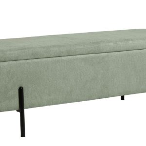 Zelená čalouněná lavice Somcasa Viena 120 cm s úložným prostorem  - Výška46 cm- Šířka 120 cm