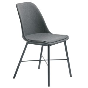 Tmavě šedá čalouněná jídelní židle Unique Furniture Whistler  - Výška83