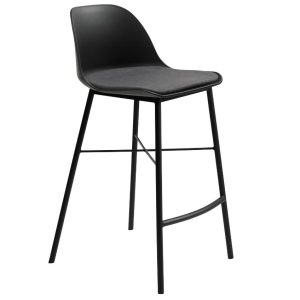 Černá plastová barová židle Unique Furniture Whistler 68 cm  - Výška93 cm- Šířka 48 cm