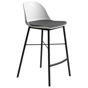Bílá plastová barová židle Unique Furniture Whistler 68 cm  - Výška93 cm- Šířka 48 cm