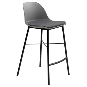 Šedá plastová barová židle Unique Furniture Whistler 68 cm  - Výška93 cm- Šířka 48 cm