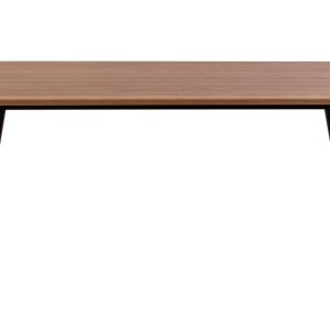 Dřevěný jídelní stůl RAGABA CONTRAST 180 x 90 cm s černou podnoží  - Výška75 cm- Šířka 180 cm