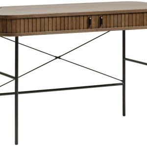 Tmavě hnědý dubový pracovní stůl Unique Furniture Nola 120 x 60 cm  - Výška75 cm- Šířka 120 cm