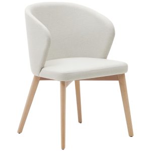 Béžová čalouněná jídelní židle Kave Home Darice  - Výška81 cm- Šířka 56 cm