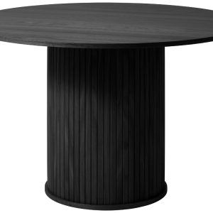 Černý dubový jídelní stůl Unique Furniture Nola 120 cm  - Výška75 cm- Šířka 120 cm