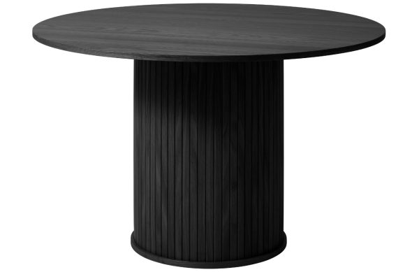 Černý dubový jídelní stůl Unique Furniture Nola 120 cm  - Výška75 cm- Šířka 120 cm