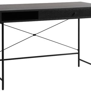 Černý pracovní stůl Unique Furniture Pensacola 120 x 60 cm  - Výška76 cm- Šířka 120 cm