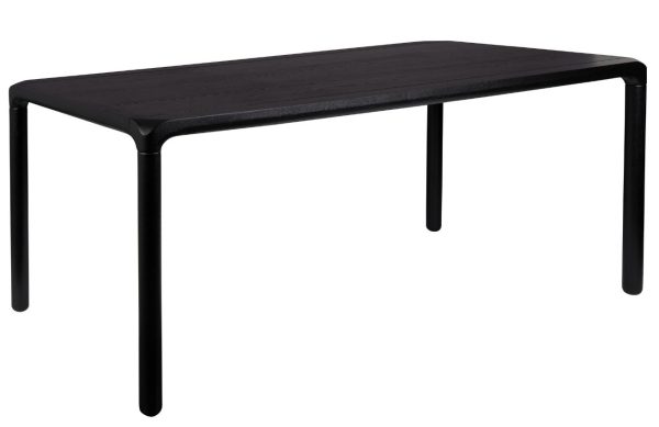 Černý jasanový jídelní stůl ZUIVER STORM 180x90 cm  - Hloubka90 cm- Šířka 180 cm