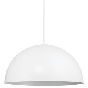 Nordlux Bílé kovové závěsné světlo Ellen 40 cm  - Průměr stínidla40 cm- Délka napájecího kabelu 200 cm