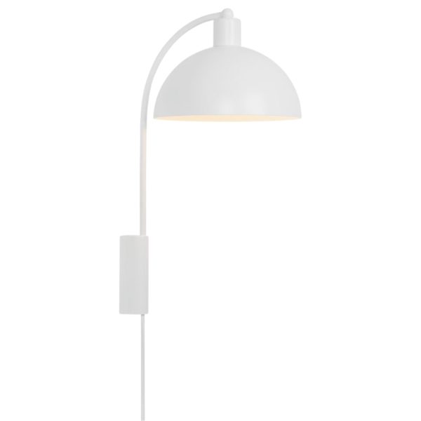 Nordlux Bílé kovové nástěnné světlo Ellen  - Průměr stínidla20 cm- Délka napájecího kabelu 150 cm