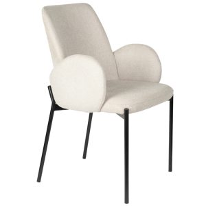 White Label Béžová čalouněná jídelní židle WLL TJARDA  - Výška85 cm- Šířka 57
