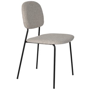 White Label Světle béžová čalouněná jídelní židle WLL ROOS  - Výška85 cm- Šířka 47 cm